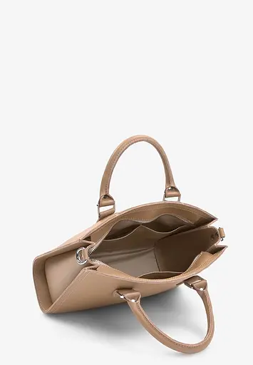 Женская кожаная сумка Fancy A4 карамель краст - фото 6