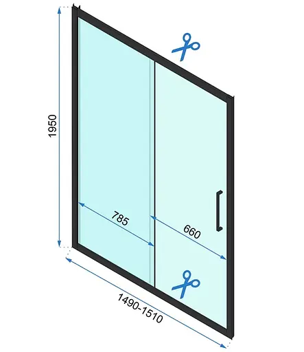 Душевая кабина Rea Rapid Slide 150x90 gold пристенная REA-KPL-09432, Универсальная, прозрачная, золотая - фото 6