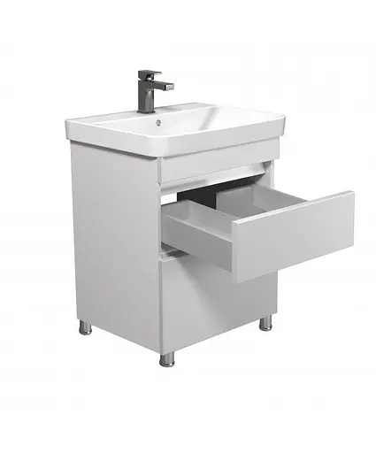 Тумба Мойдодир MoonShine 60 з умивальником Vivace 60 на ніжках Білий - фото 2