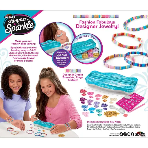 Набір для виготовлення браслетів Cra-Z-Art Dots & Dashes Tila Bead Bracelet Studio з намистинами (65606CRA) - фото 3