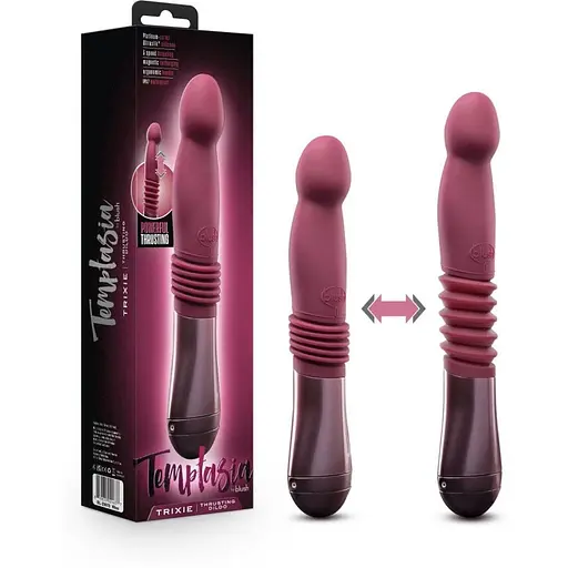 Пульсатор Temptasia Blush Trixie Thrusting Dildo Wine Red - фото 7