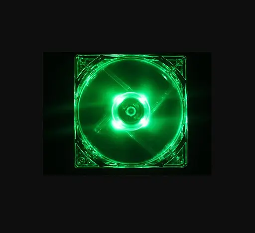 Кулер корпусной Voltronic C12025G Fan DC sleeve fan 4pin 120мм LED Green - фото 2