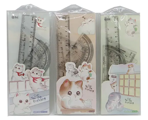 Набір лінійок Котик, 20 см, трикутники, ZH-2084 (В асортименті) - фото 2