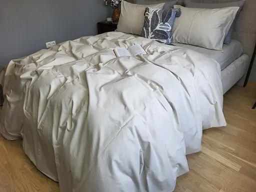 Комплект постельного белья бязь PREMIUM серо-бежевый - двухспальный - фото 1