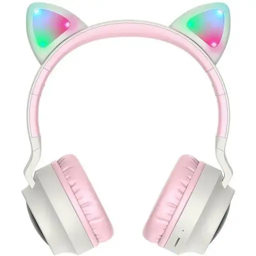 Наушники с микрофоном Hoco W27 Cat Ear Grey - фото 2