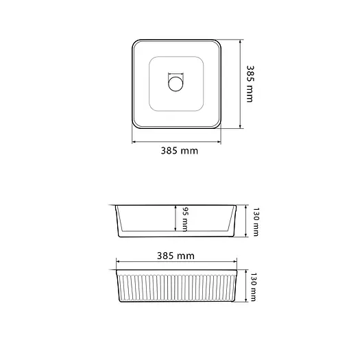 Умивальник VBI Bolzano white накладний VBI-013800, Білий - фото 2