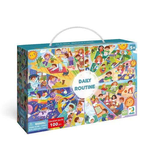 Дитячий віммельпазл "Розпорядок дня" DoDo Toys 300619, 100 елементів - фото 1