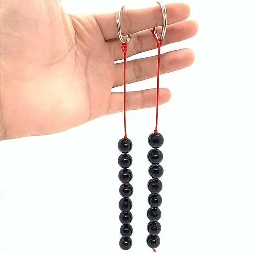 Анальні буси з чорного загартованого скла K000945 - фото 6