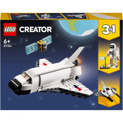 Уцінка. Конструктор LEGO Creator Космічний шатл 3 в 1, 144 деталі (31134)  