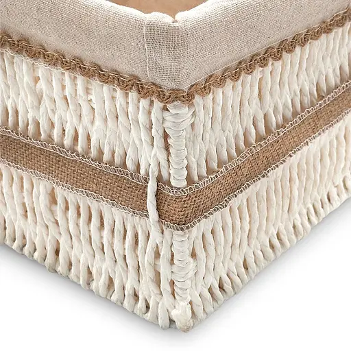 Кошик стелажний Handy Home Серце, з текстильним вкладишем, 36х27х17 см, бежевий (EW-88 L) - фото 7