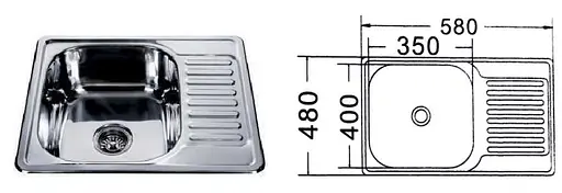 Кухонная мойка Mira MR 5848 Decor - фото 3