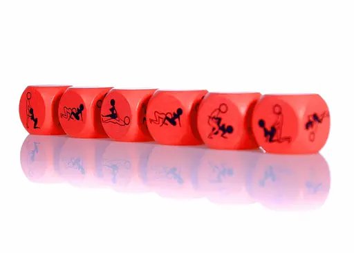 Гральний кубик для сексу Grammi 1 шт (червоний) - фото 5