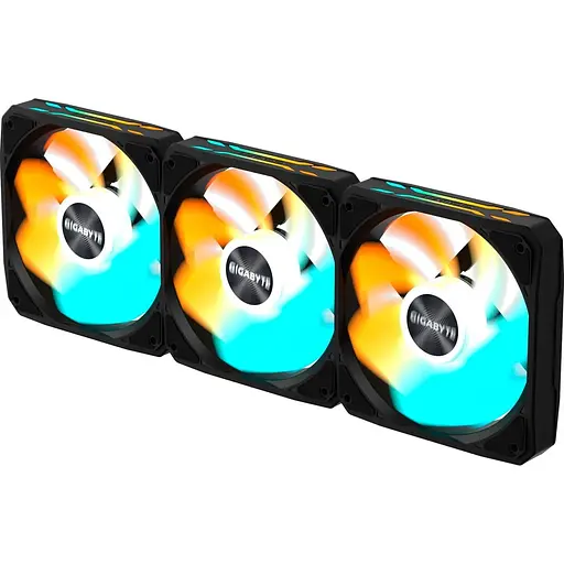 Комплект вентиляторів Gigabyte EZ CHAIN RVS FAN 120мм 3-Pack Black (GP-GBT EZRVSFAN1203) - фото 2