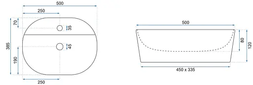 Умивальник Rea Carina накладний білий REA-U0568, Білий - фото 6