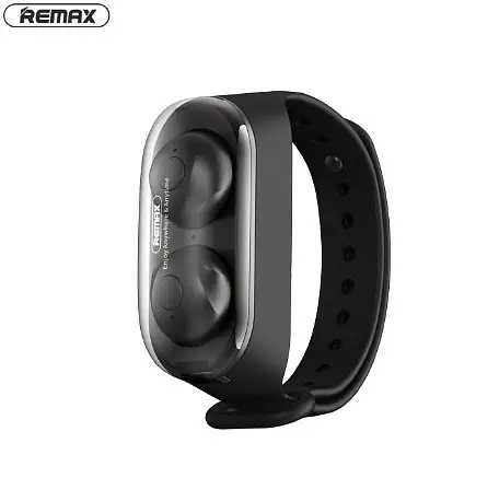 Бездротова Bluetooth стерео гарнітура Remax TWS-15 з кейсом Чорний - фото 2