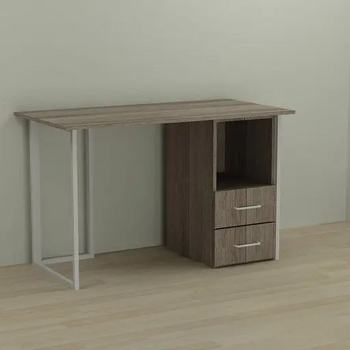 Письменный стол Ferrum-decor Отто 75x140x60 ДСП белый Дуб Сонома Трюфель 16мм (FRD-101033)