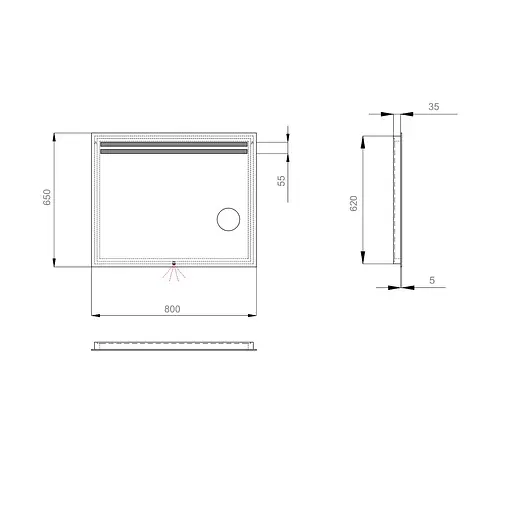 Дзеркало Sanwerk Лава "Делла" 80x65 ZL0000127 - фото 4