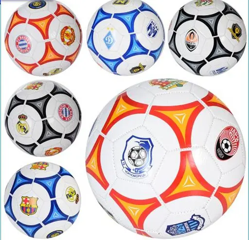 М'яч футбольний EV-3164 білий з помаранчевим українські клуби 5 розмір, ПВХ 2 шари, 32 панелі, ігровий м'яч - фото 2