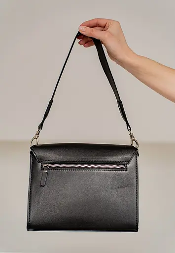 Жіноча шкіряна сумка Liv чорна - фото 6