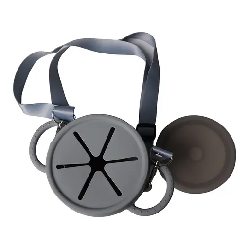 Безопасная пищевая силиконовая складная чашка oldbro 450 мл Grey - фото 3