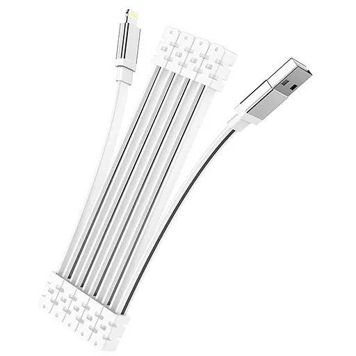 Дата кабель Hoco U103 Magnetic Absorption USB to Lightning (1m) White - фото 3