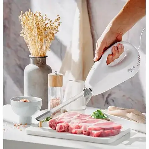 Электронож Adler AD 4512 с 2 комплектами ножей из нержавеющей стали - фото 9