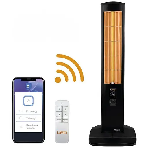 Інфрачервоний обігрівач UFO Erciyus Smart 2300 2,3 кВт, площадь обогрева 28 кв.м. (UFO_ERCIYUS_SMART_2300) - фото 1