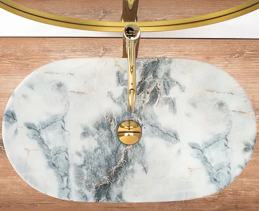 Умывальник Rea Royal granit mat T накладной REA-U8742, Серый - фото 5