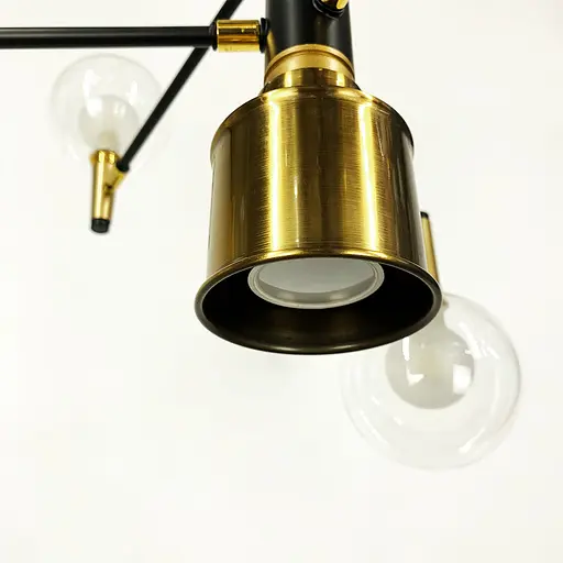 Люстра на 6 ріжків з поворотними плафонами у двох кольорах Line.F Колір плафона Прозорий + матовий - фото 11