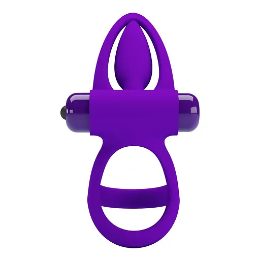 Эрекционное кольцо Pretty Love Vibration Cock Ring 9.9 см фиолетовый - фото 2