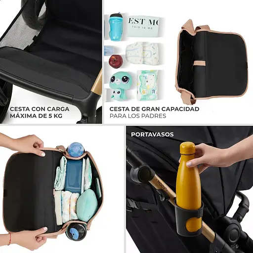 Коляска універсальна 3 в 1 Kinderkraft Moov 2 Air Sand Beige (KSMOOV02BEG0000) - фото 19