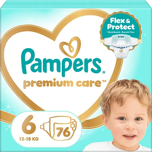 Подгузники Pampers Premium Care Размер 6 (13-18 кг) 76 шт. - фото 1