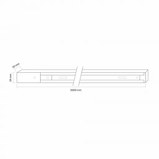 Шинопровід для кріплення та живлення трекових світильників Videx 2м чорний - фото 2