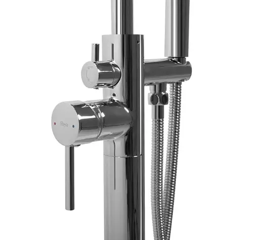 Смеситель для ванны Rea Mono хром напольный REA-B2715 Хром - фото 3