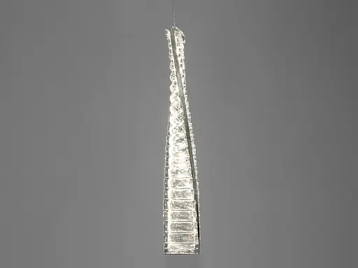 Стильний дизайнерський світлодіодний світильник підвіс, 15 Вт, хром - фото 3