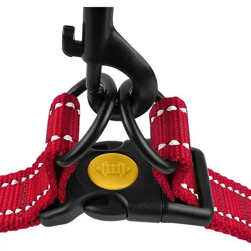 Шлея для собак Barksi Active світловідбивна (обхват грудей 58-71 см ширина 2.5 см) червона - фото 4