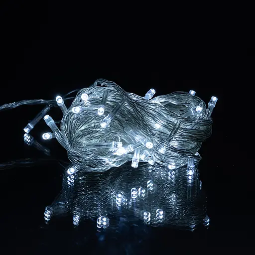 Новорічна кімнатна гірлянда нитка GarlandoPro 6 м 50 LED білий дріт Білий W50LED6MWW