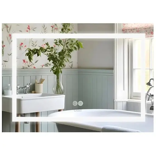 Дзеркало Lidz Kubis (KU1) прямокутне, з LED-підсвічуванням Touch, антизапотіванням, димером, регулюванням яскравості LD78LF9047400 - фото 1