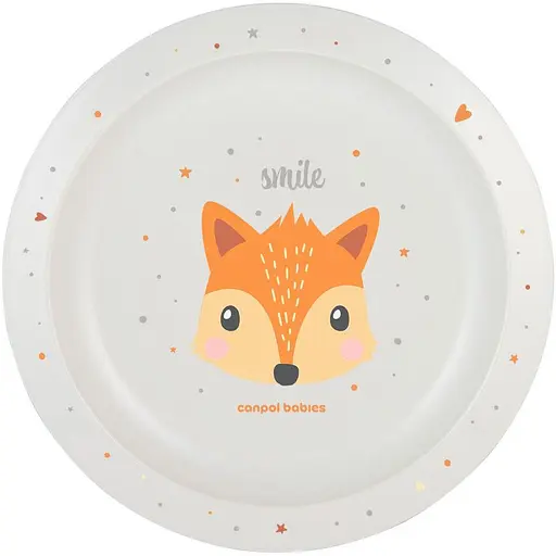 Тарелка Canpol babies Cute Animals пластиковая оранжевая (4/411_ora)