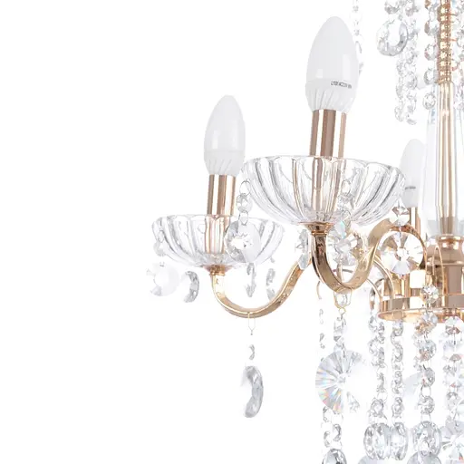 Люстра свічка Brille підвісна кришталева E14 40W G (BCL-380S/5) - фото 11