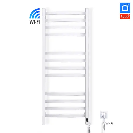 Електрична рушникосушка Navin Avalon 480x1200 Sensor з Wi-Fi ліва, біла 12-112033-4880, Білий, Ліве, Електронний - фото 4