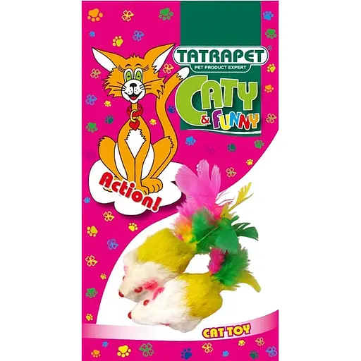 Игрушка для кошек Tatrapet Caty funny набор мышек 5 см в ассортименте