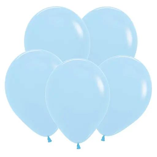 Шарик воздушный латексный 30 см (100) макарун синий, IDEA7-DL-022 - фото 2