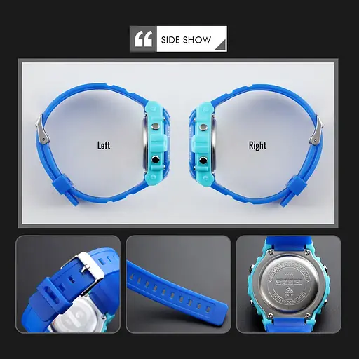 Детские спортивные наручные часы Skmei 1477 (Синие) - фото 8