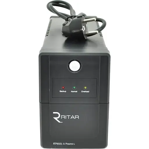 ДБЖ Ritar RTP650L-U (390W) Proxima-L, LED, AVR, 2st, USB, 2xSCHUKO socket, 1x12V7Ah, plastik Case ( 340 x 140 X 205) 4.7 кг Q4
