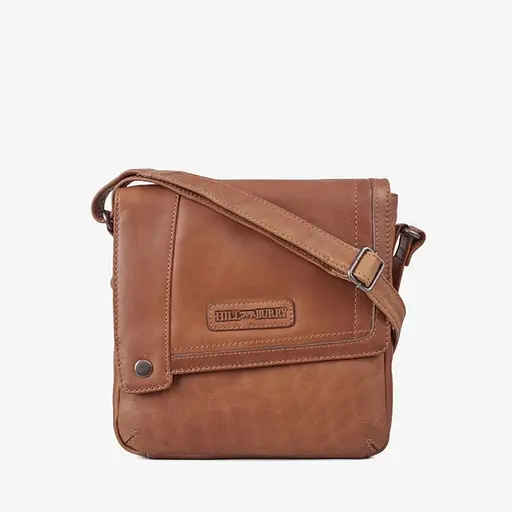 Кожаная мужская сумка через плечо Hill&Burry 24х24х6 см nsa0001279 - фото 1