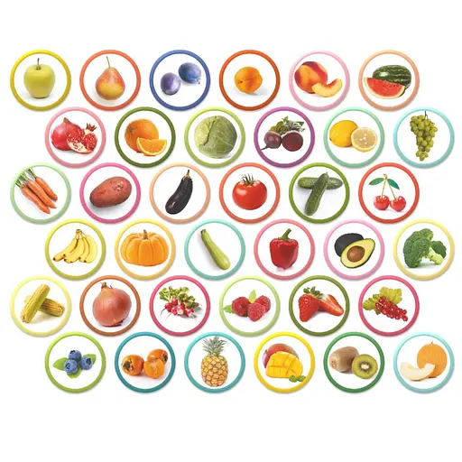 Магнітний набір Монтесорі "Овочі, фрукти і ягоди" 200272 - фото 3