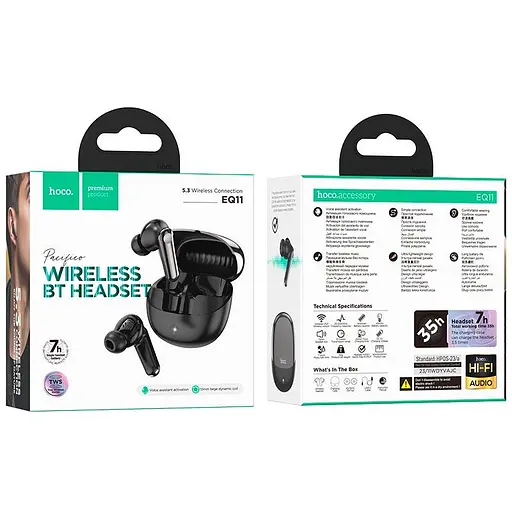 Навушники Hoco Pacifico true wireless BT headset EQ11 BT5.3, 7/35h - фото 2