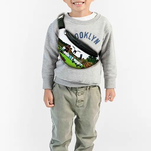 Сумка-бананка дитяча майнкрафт "Minecraft" з принтом ,32х15см,сумка для хлопчика через плече (00144)