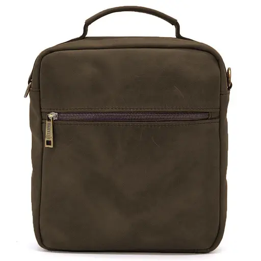 Чоловіча сумка на плече з кінською шкірою ручкою TARWA 24х26х9 см sum0028151 - фото 2